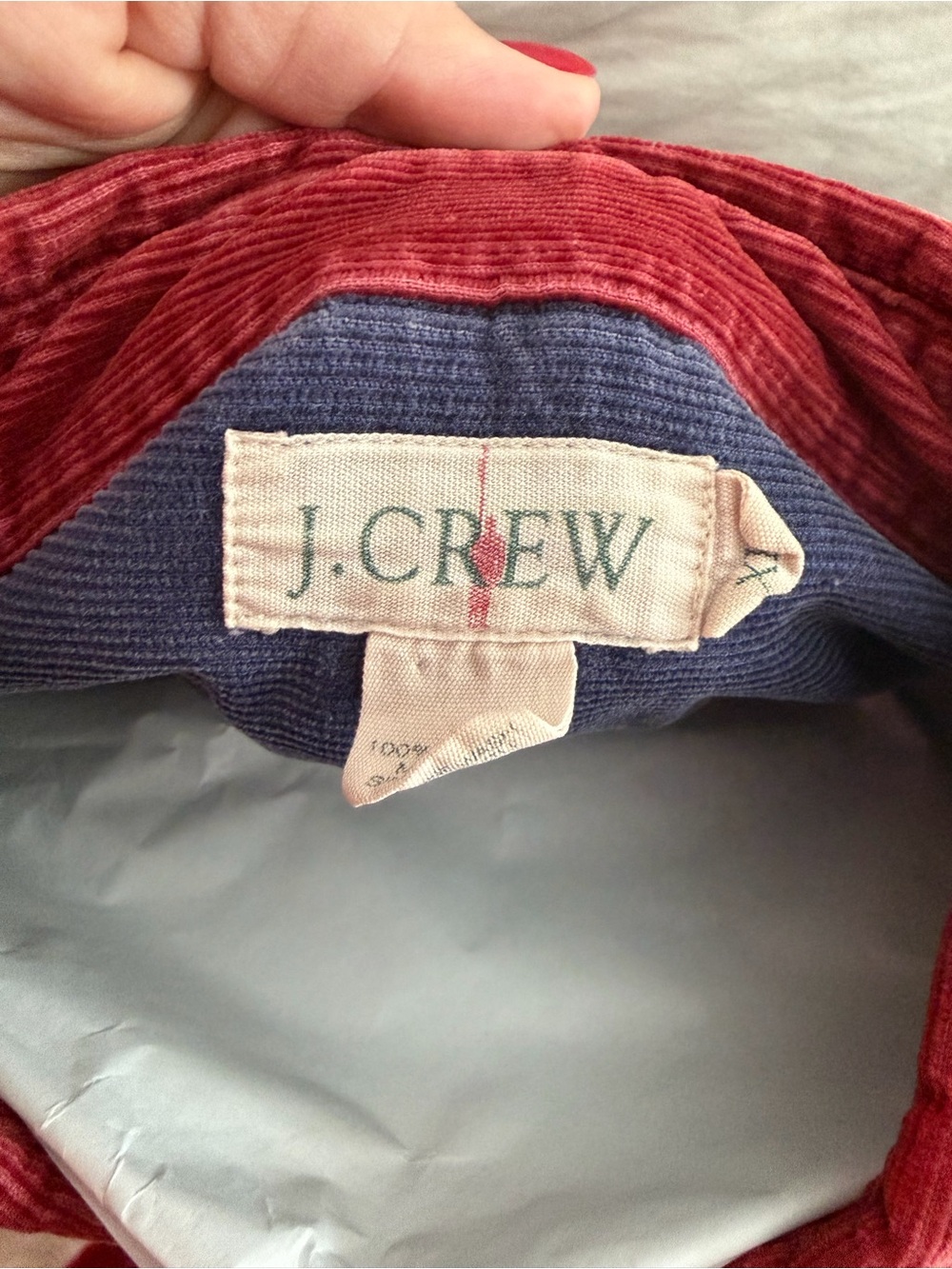 Vintage 90s J. Crew Multi-Panel Corduroy Button-Down Shirt. See description - Picture 6 of 8